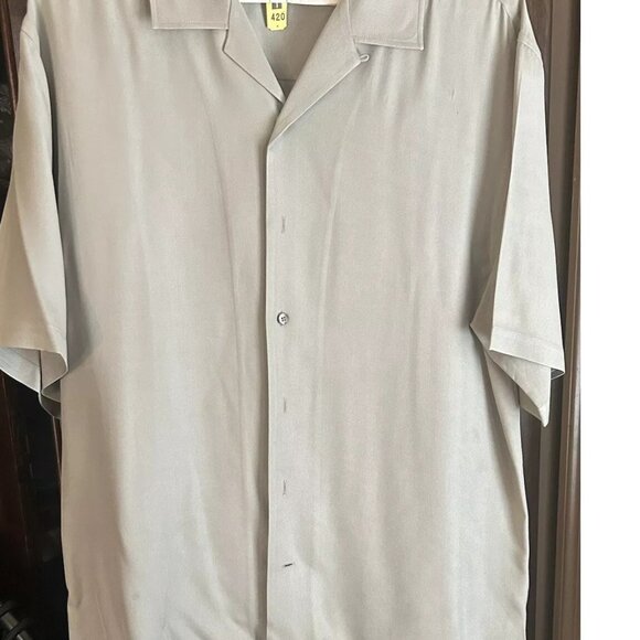 Cutter & Buck Mens Silk Shirt Preowned Size XL Silk Shirts Fathers Day Gifts - Picture 3 of 5